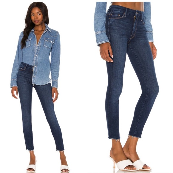 MOTHER Denim - MOTHER Looker Ankle Fray Jeans in SO GOOD SIZE 24